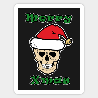 Merry Xmas Skull Sticker